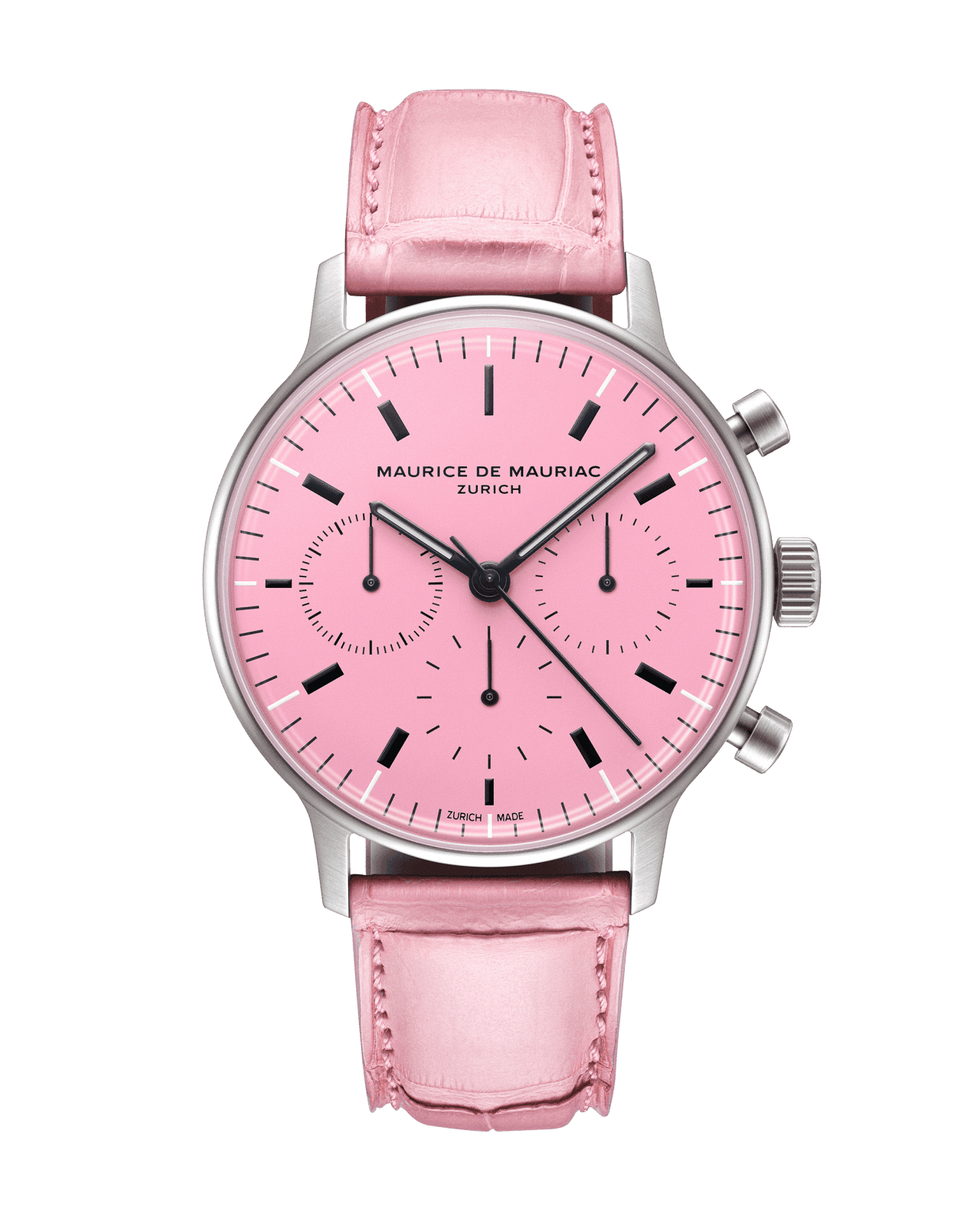 Chronographen Uhr in Pink mit Uhrenarmband in Pink
