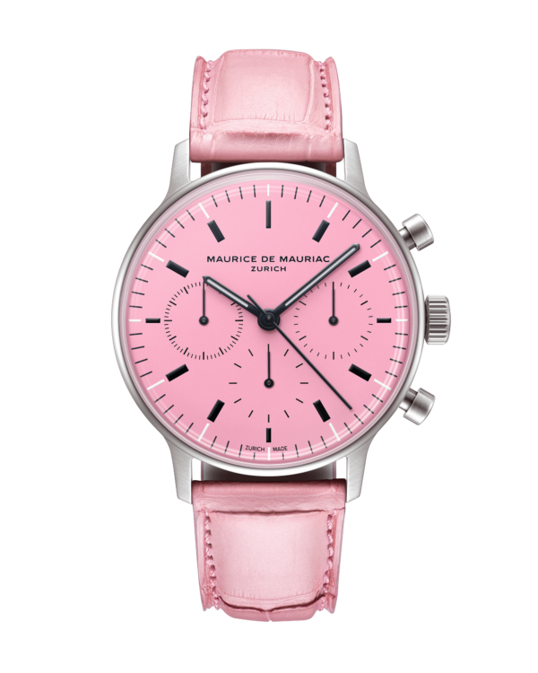 Chronographen Uhr in Pink mit Uhrenarmband in Pink