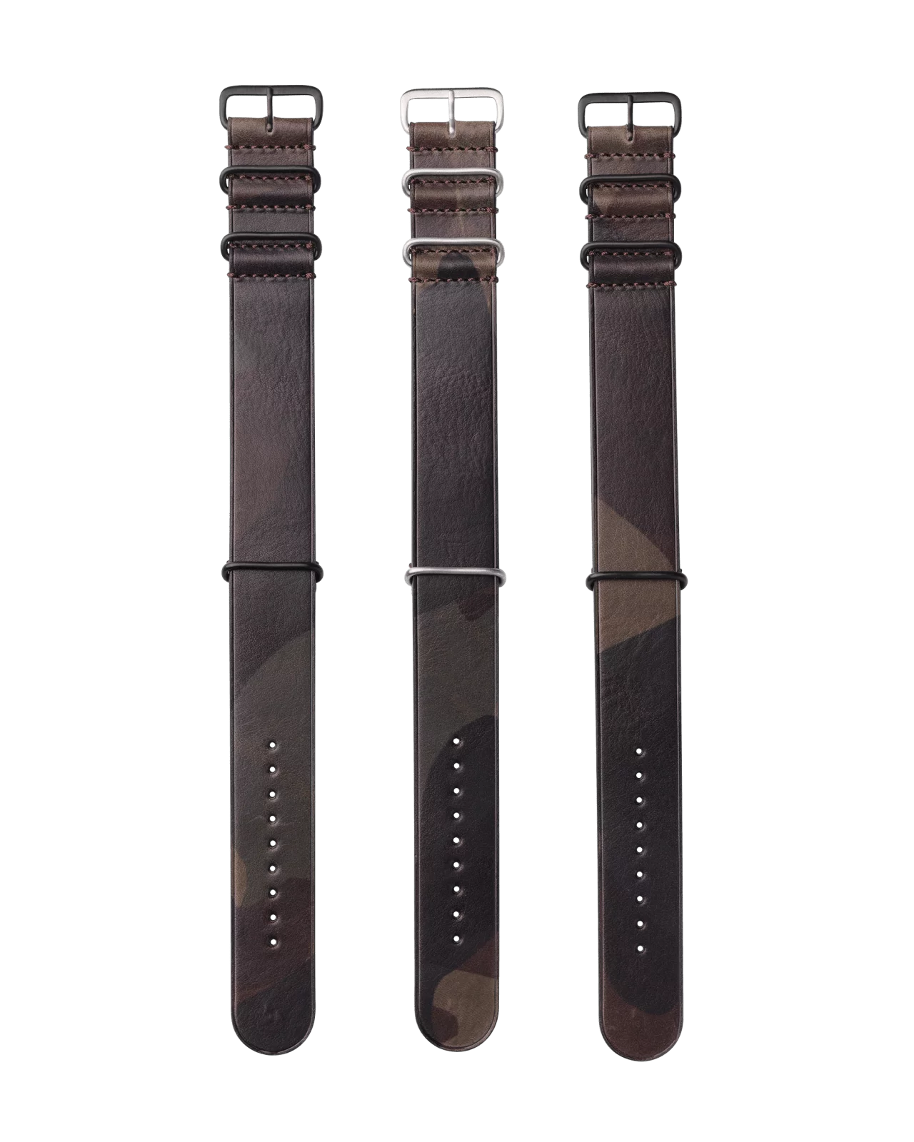 Nato Leather Strap Camouflage