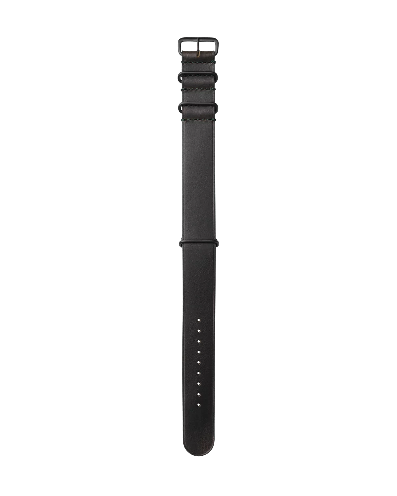 Nato Leather Strap Black