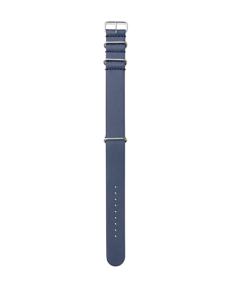 Nato Leather Strap Blue