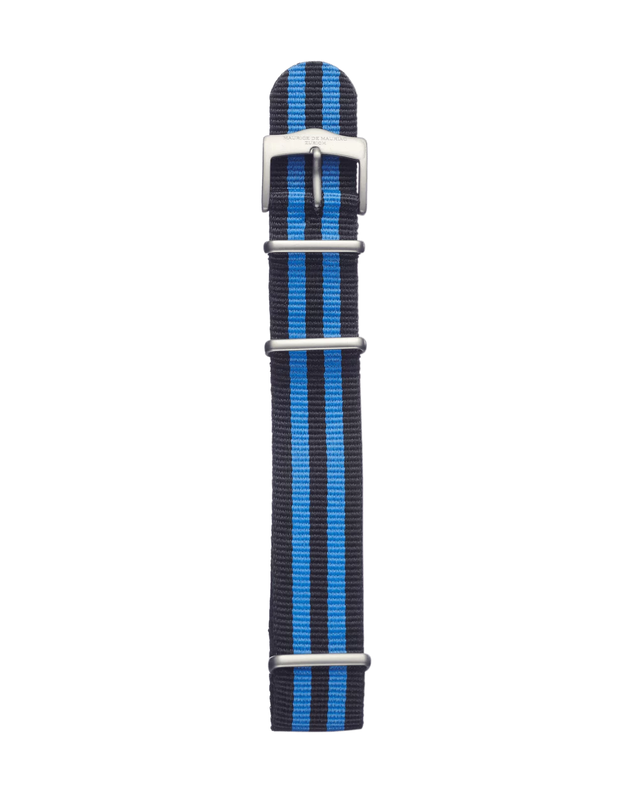 Textil Uhrenband in blau gestreift 