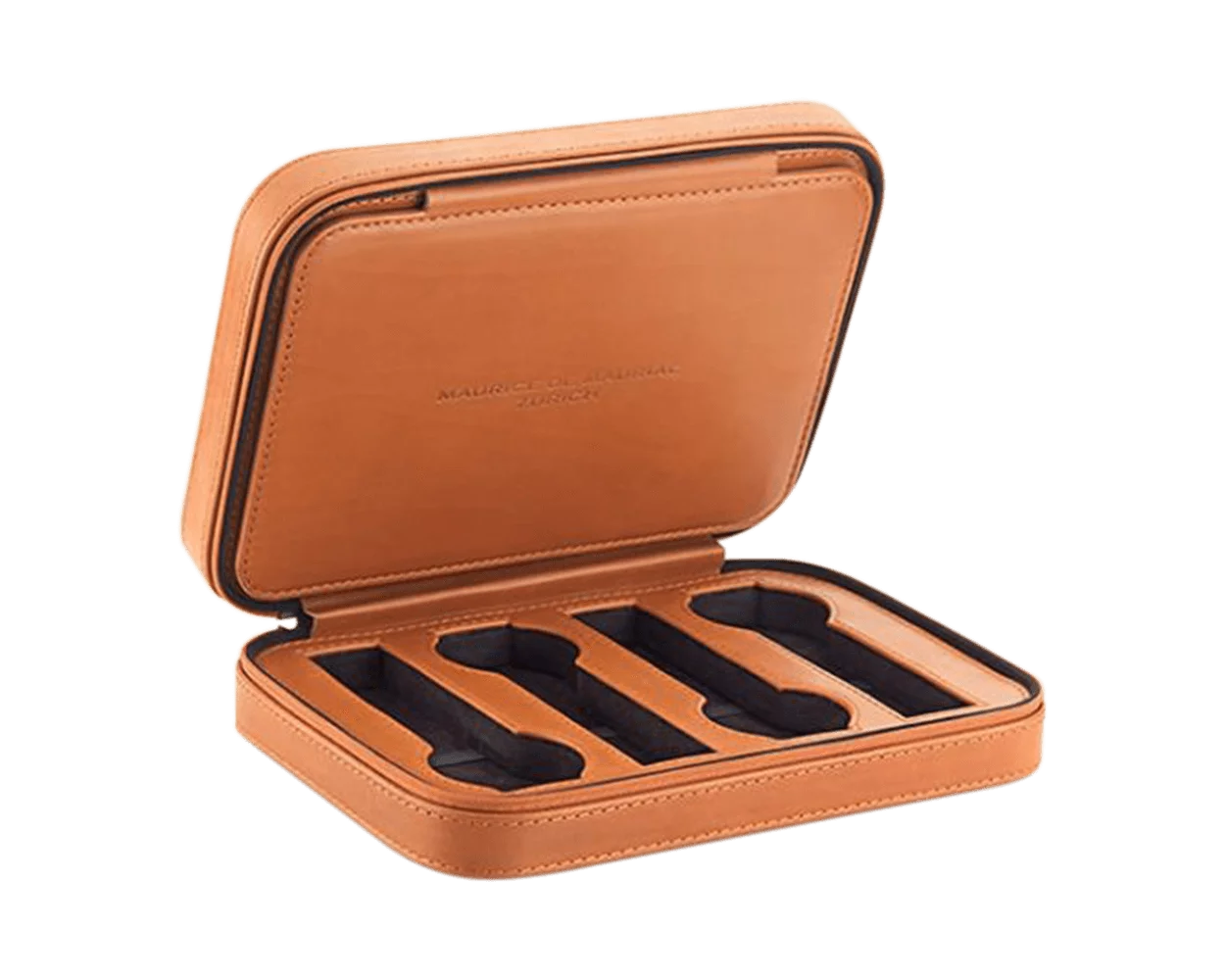 Leather Watch Roll Case for 4 Watches