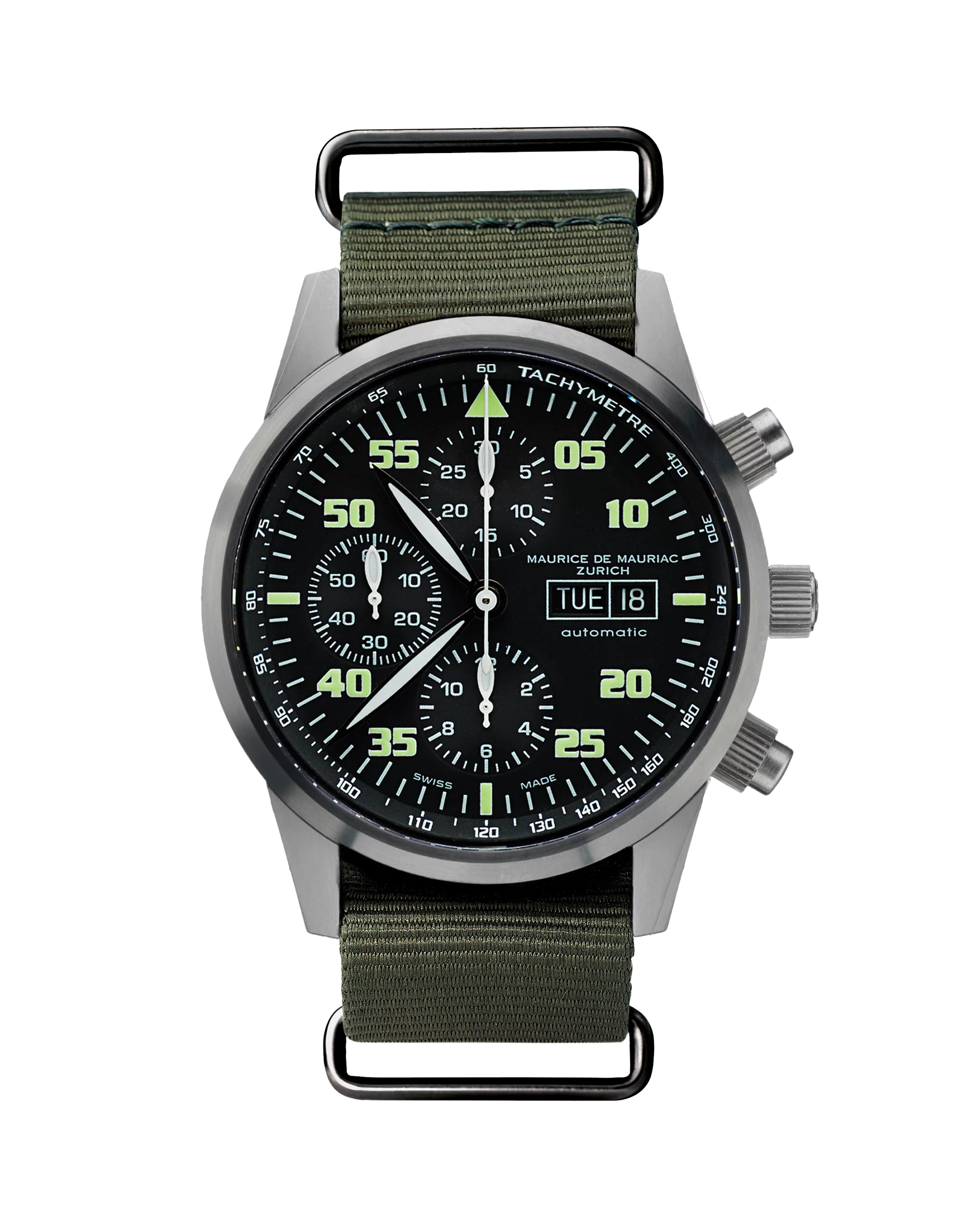 Uhr mit Chronographen aus Titan und Textil Uhren Natoband 