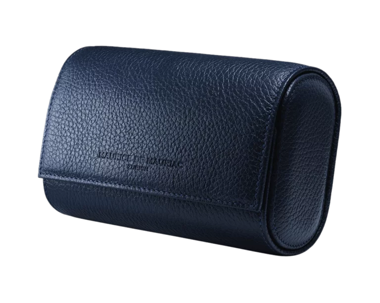 Oval Leather Travel Case (Navyblue)