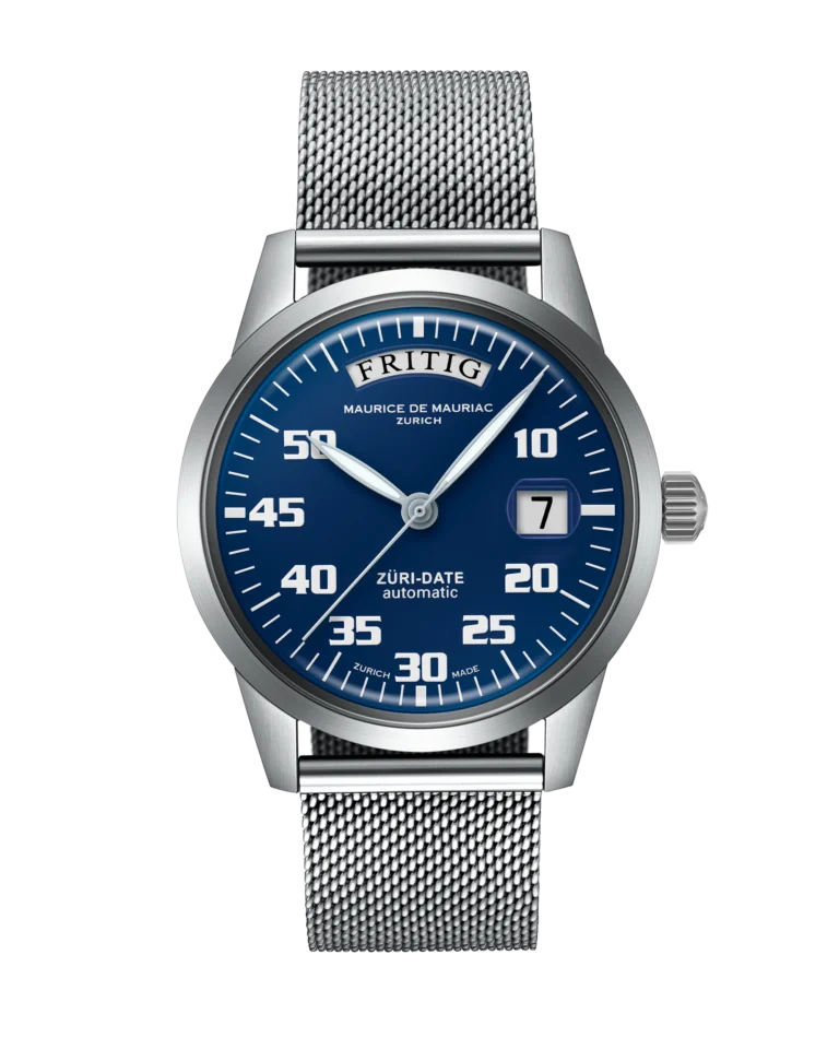 Automatic Modern: “Züri Date” Blue with Milanese