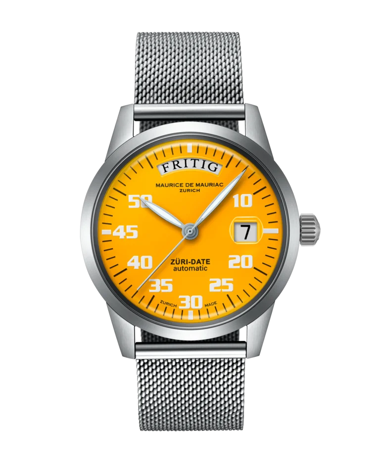 Automatic Modern: “Züri Date” Yellow with Milanese