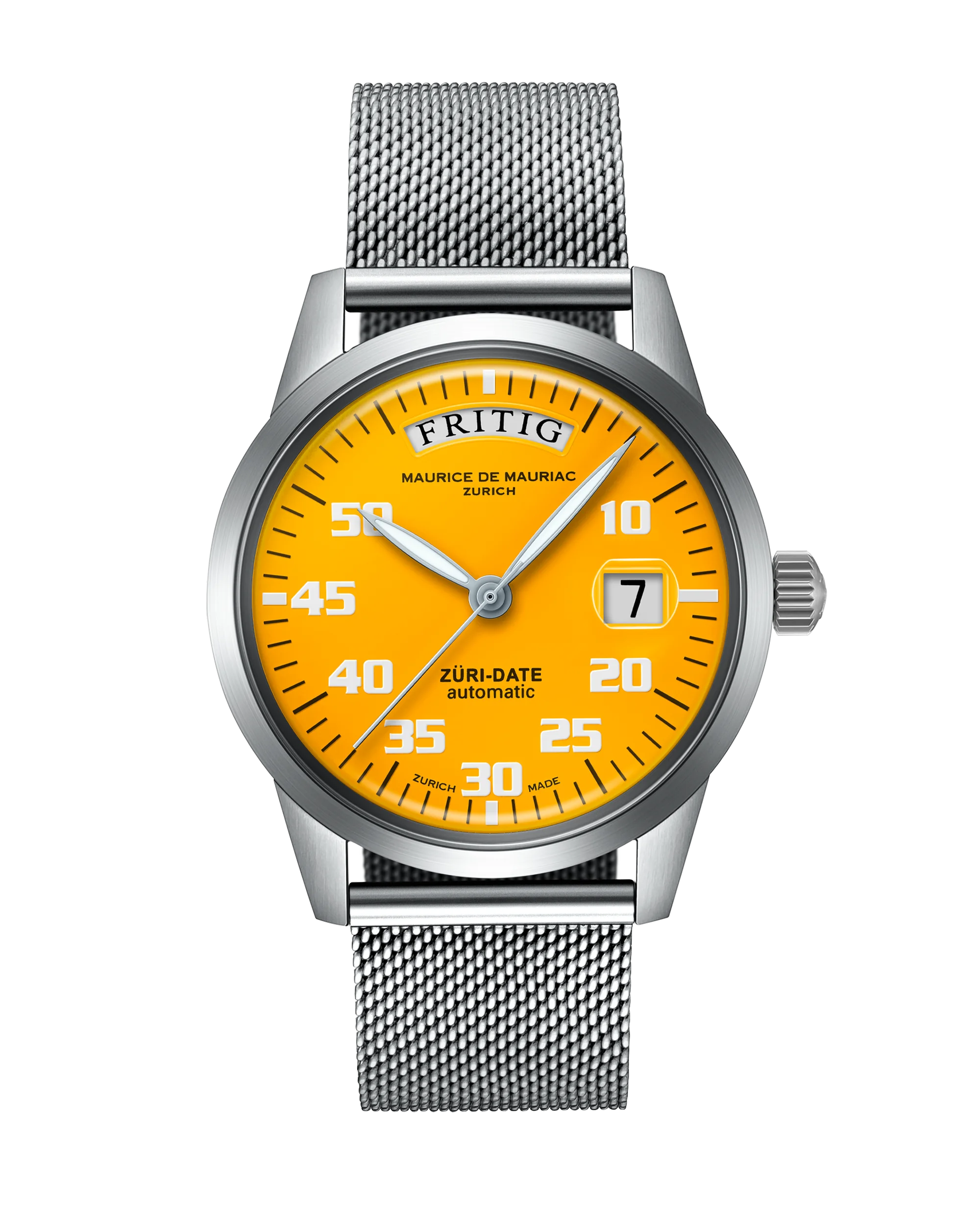 Automatic Modern: “Züri Date” Yellow with Milanese