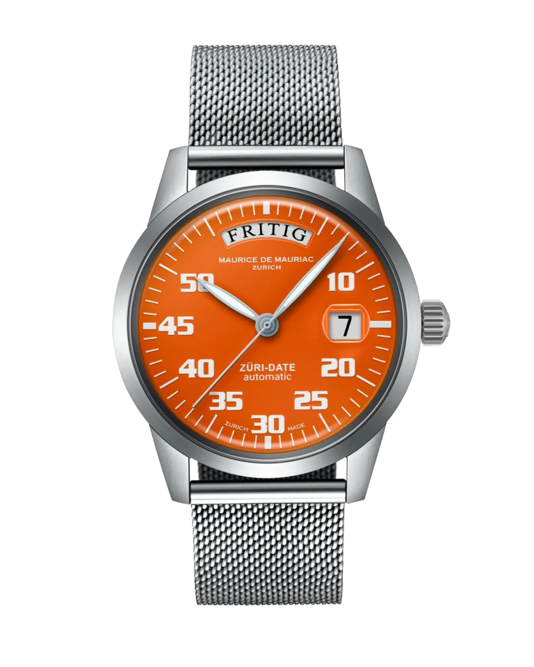 Automatic Modern: “Züri Date” Orange with Milanese