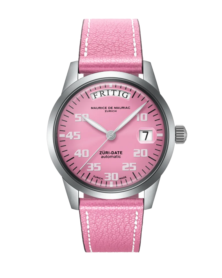 Automatic Modern: “Züri Date” Cherry Blossom with Leather strap