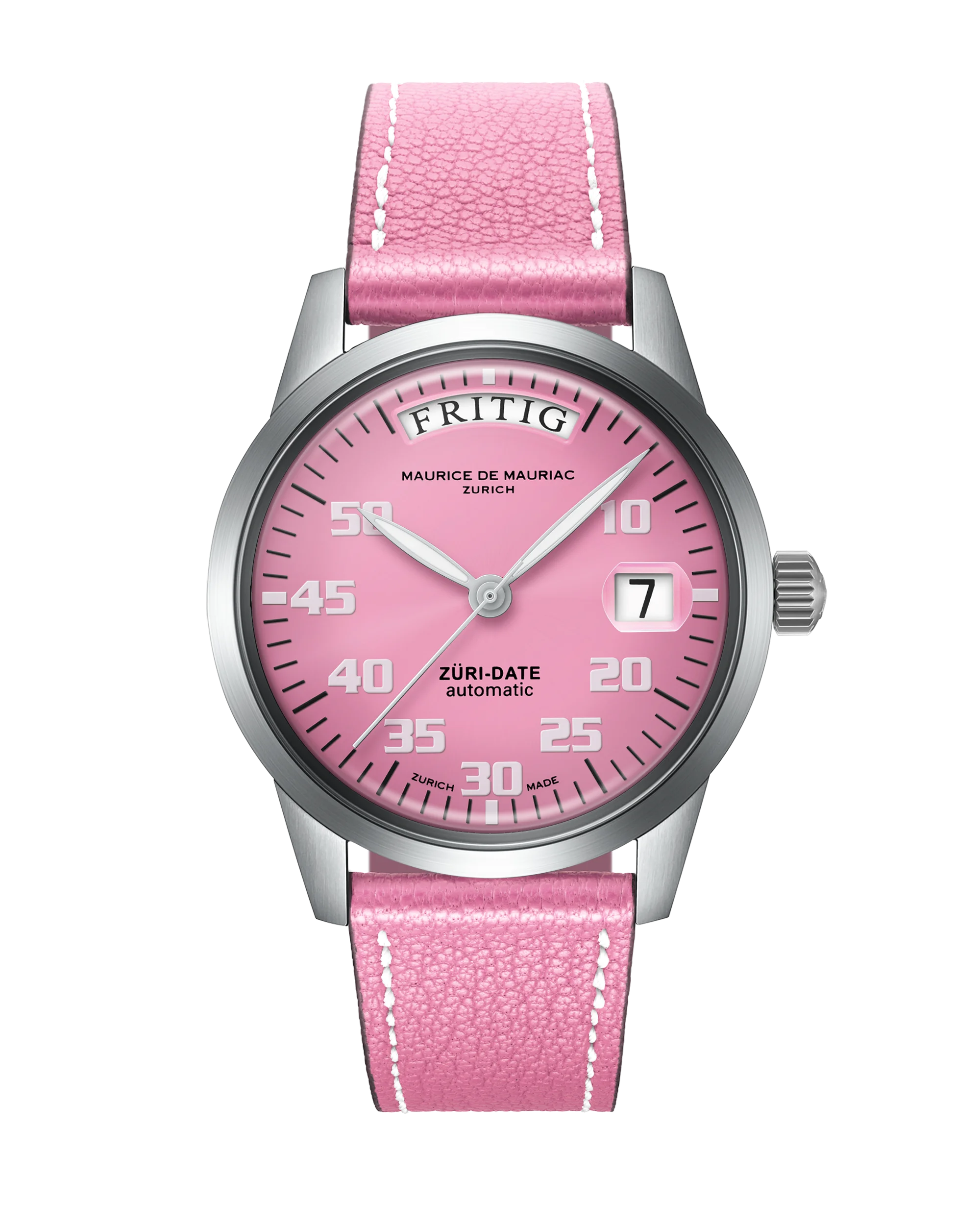 Automatic Modern: “Züri Date” Cherry Blossom with Leather strap