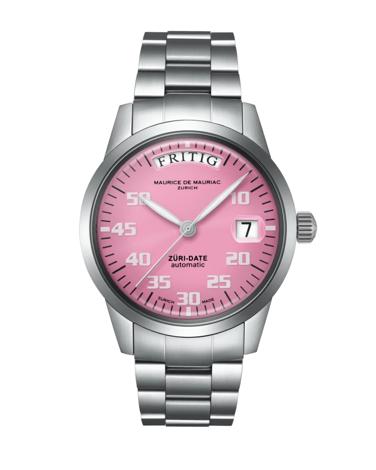Automatic Modern: “Züri Date” Cherry Blossom with Leather strap