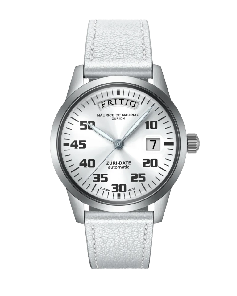 Automatic Modern: “Züri Date” Silver with Leather strap
