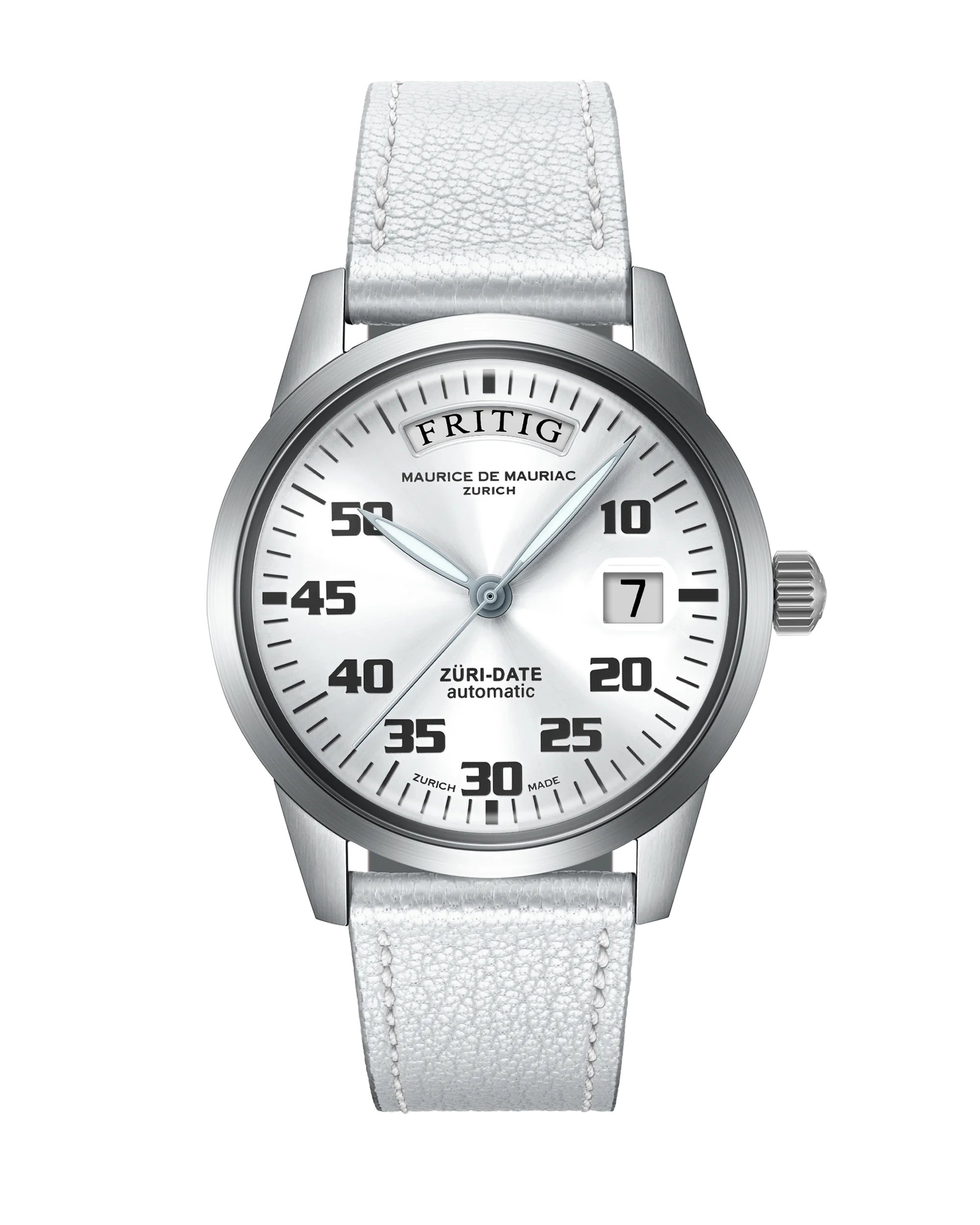 Automatic Modern: “Züri Date” Silver with Leather strap
