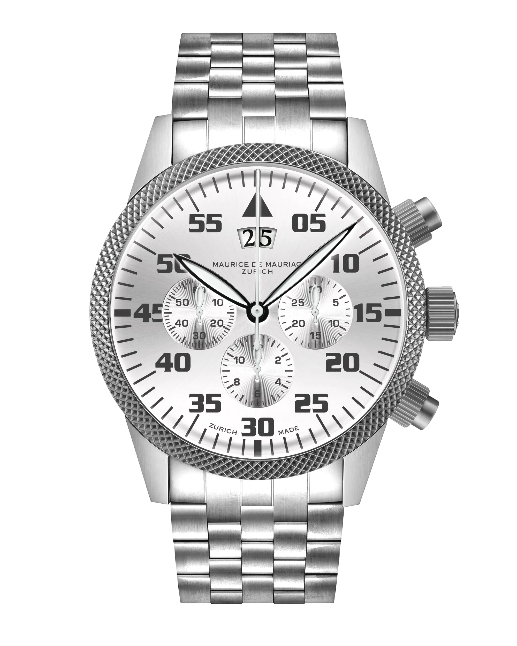 Zürcher Chrono Modern Steel “Big Date” Silver