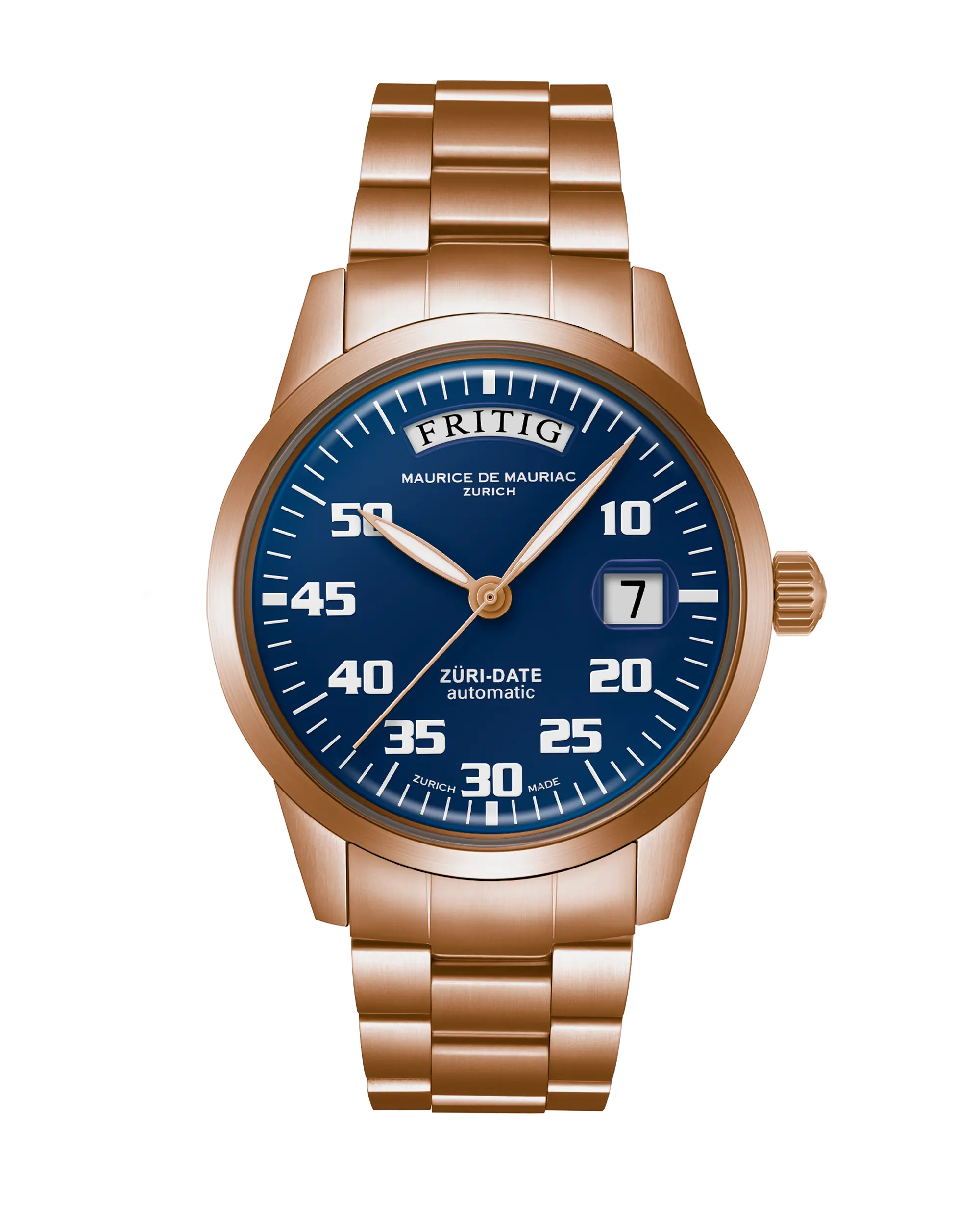 Automatic Modern: “Züri Date” Bronze Blue