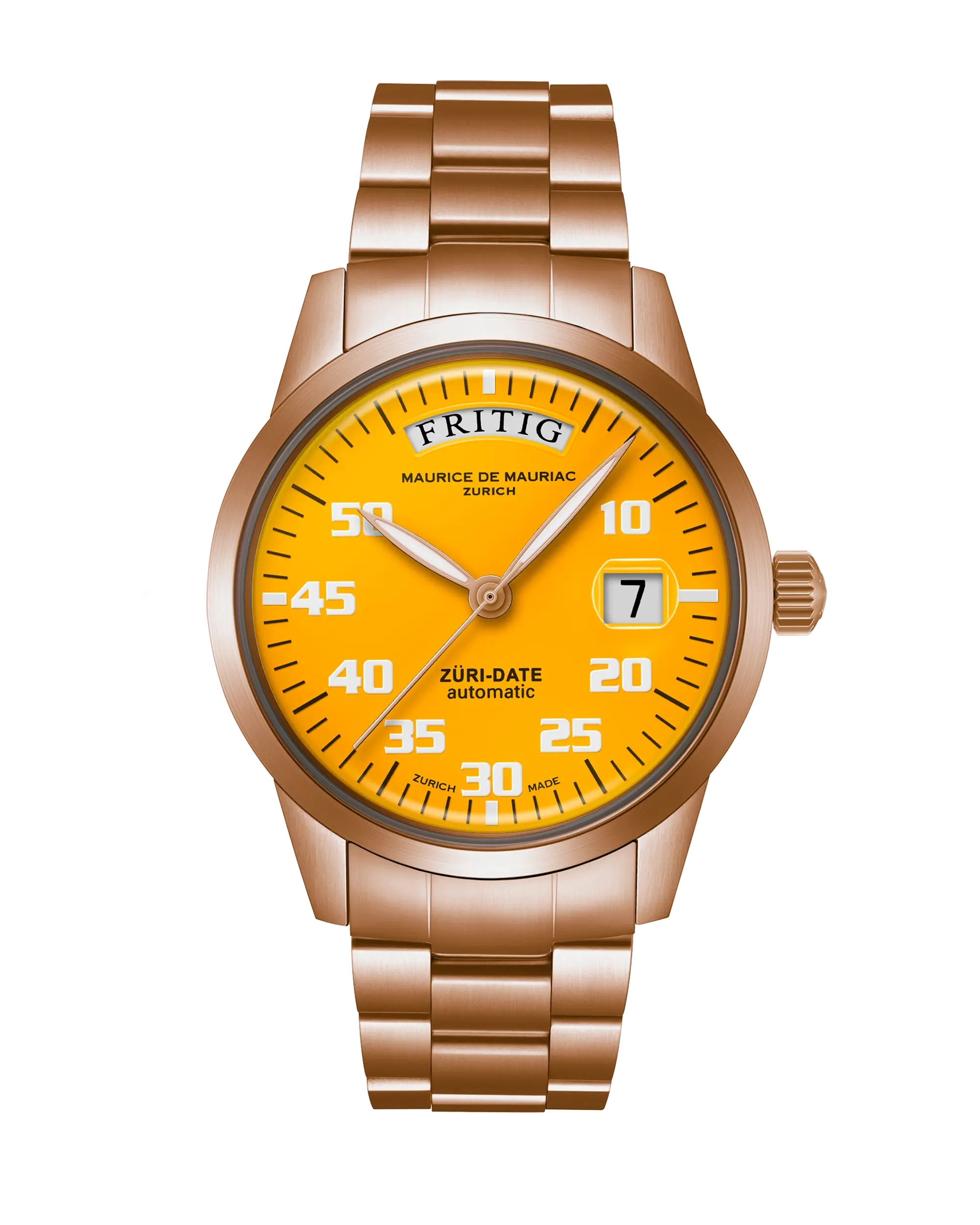 Automatic Modern: “Züri Date” Bronze Yellow