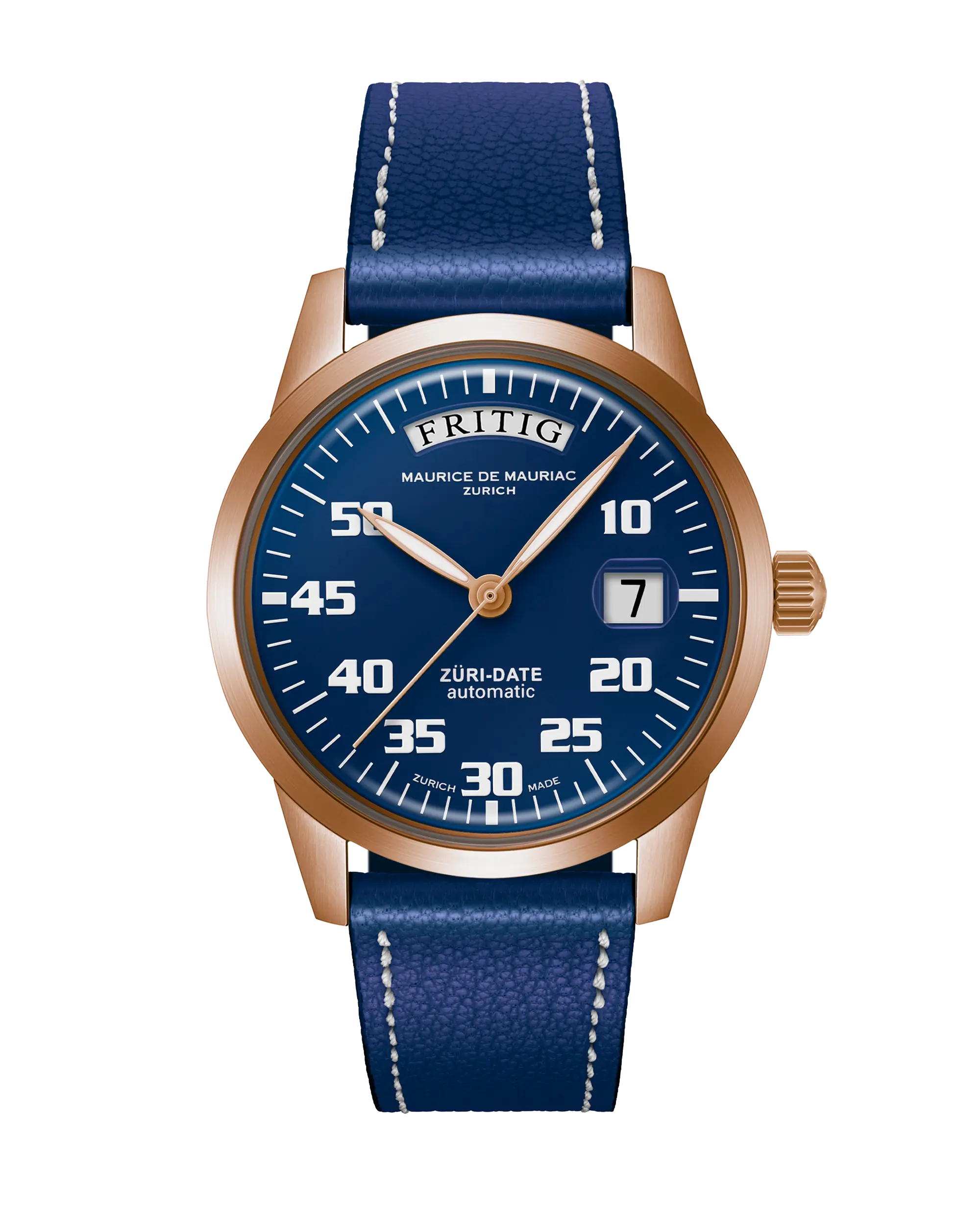 Automatic Modern: “Züri Date” Bronze Blue
