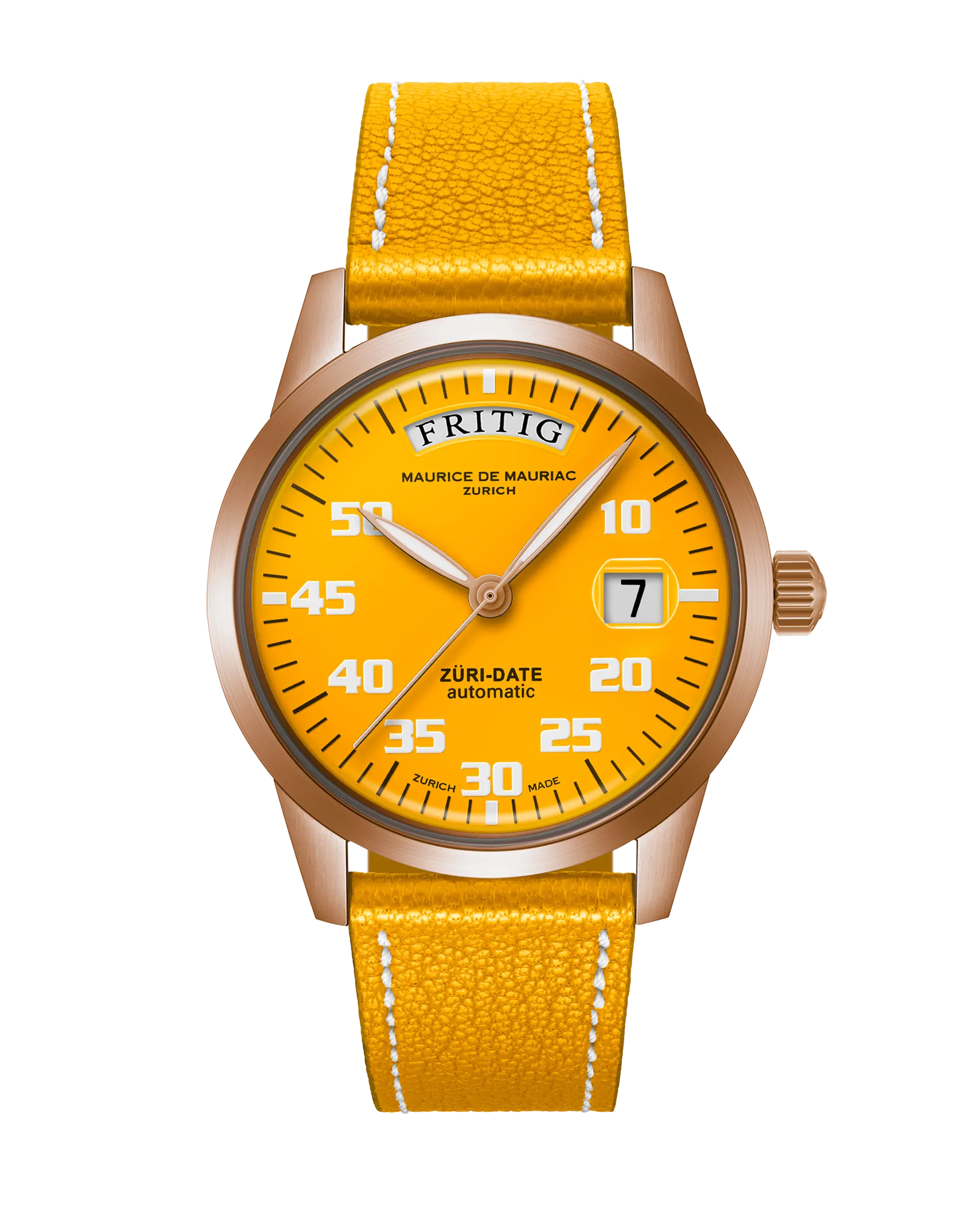 Automatic Modern: “Züri Date” Bronze Yellow